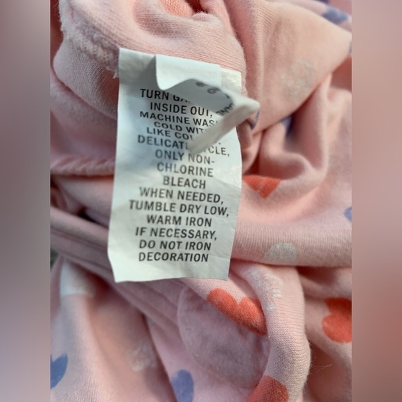 Lullaby Lane 0-6 Months Pink Sleep Sack with Hearts - Picture 5 of 5